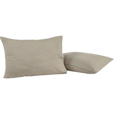 Kendra Stripe Black Standard Pillow Case Set of 2 21x30 VHC Brands - The Fox Decor